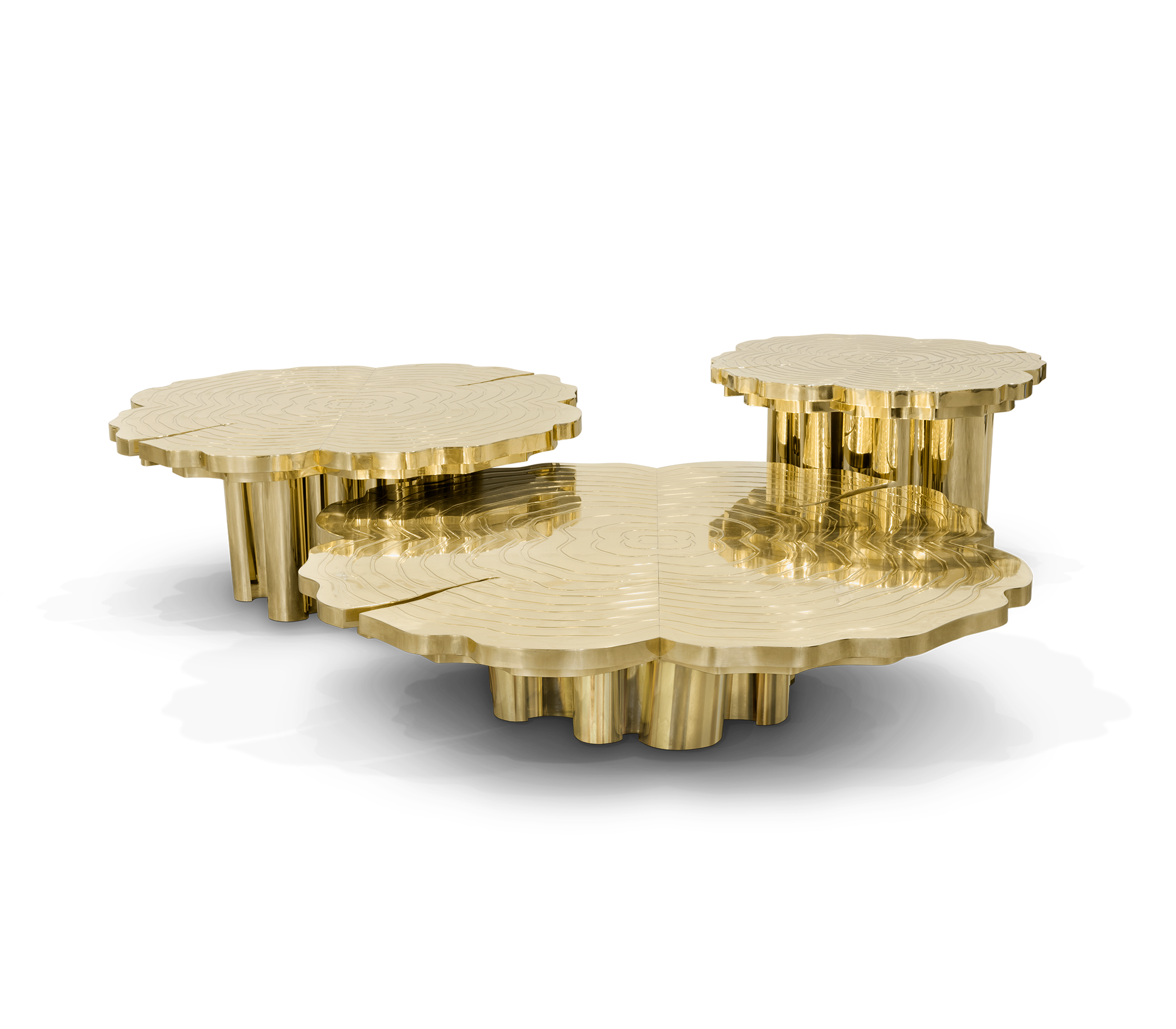 Fortuna Gold 3‑teiliges Couchtisch‑Set