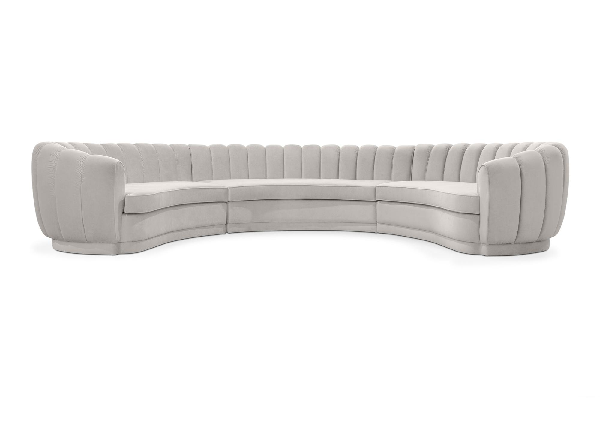Raffiniertes Rundes Drei-Sitzer-Sofa