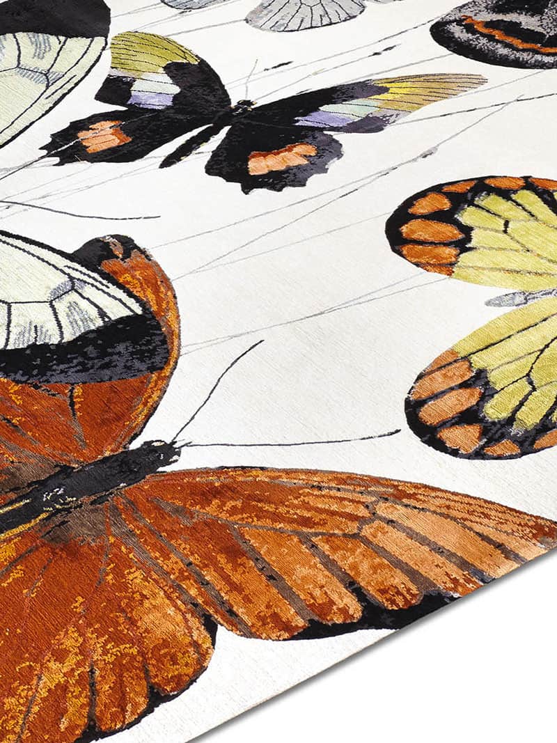 Butterfly Original Weiß Teppich | Größe: 250 x 300 cm