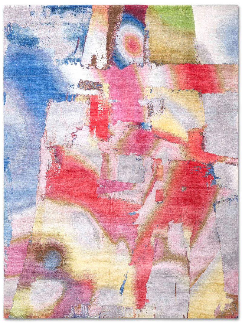 Original auf Hellgrau Teppich