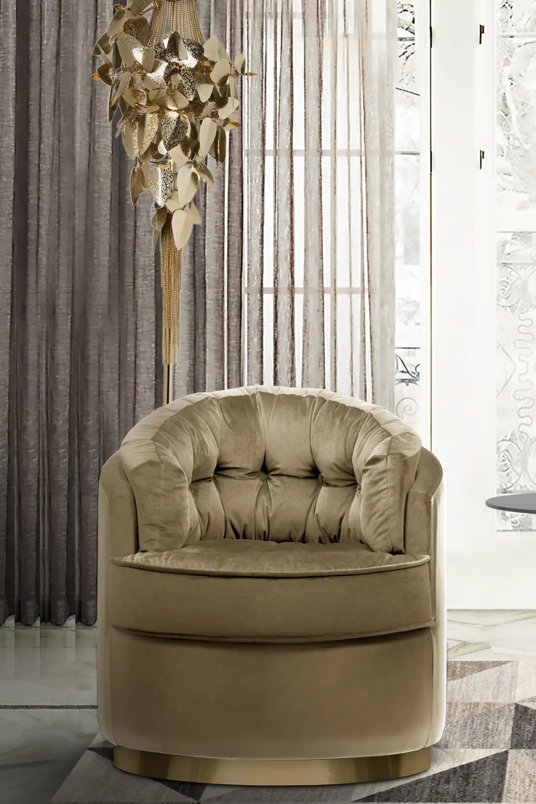 Luxe Drehbarer Sessel - 14