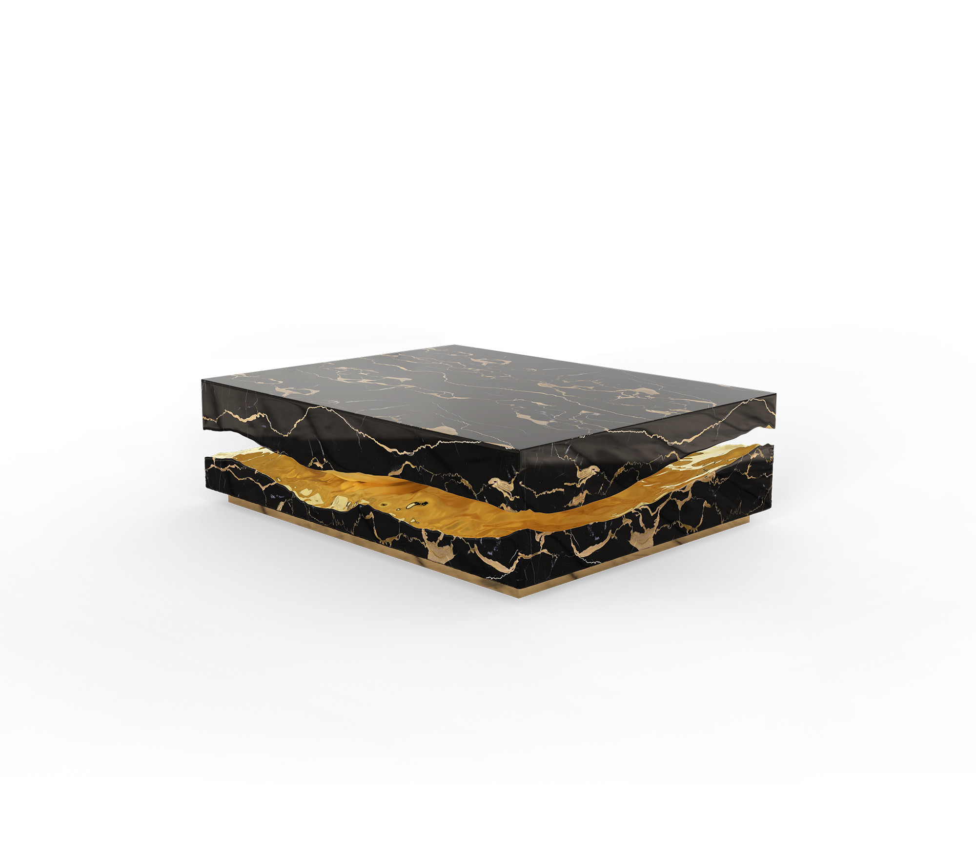 Boulder Portoro‑Marmor‑Tisch