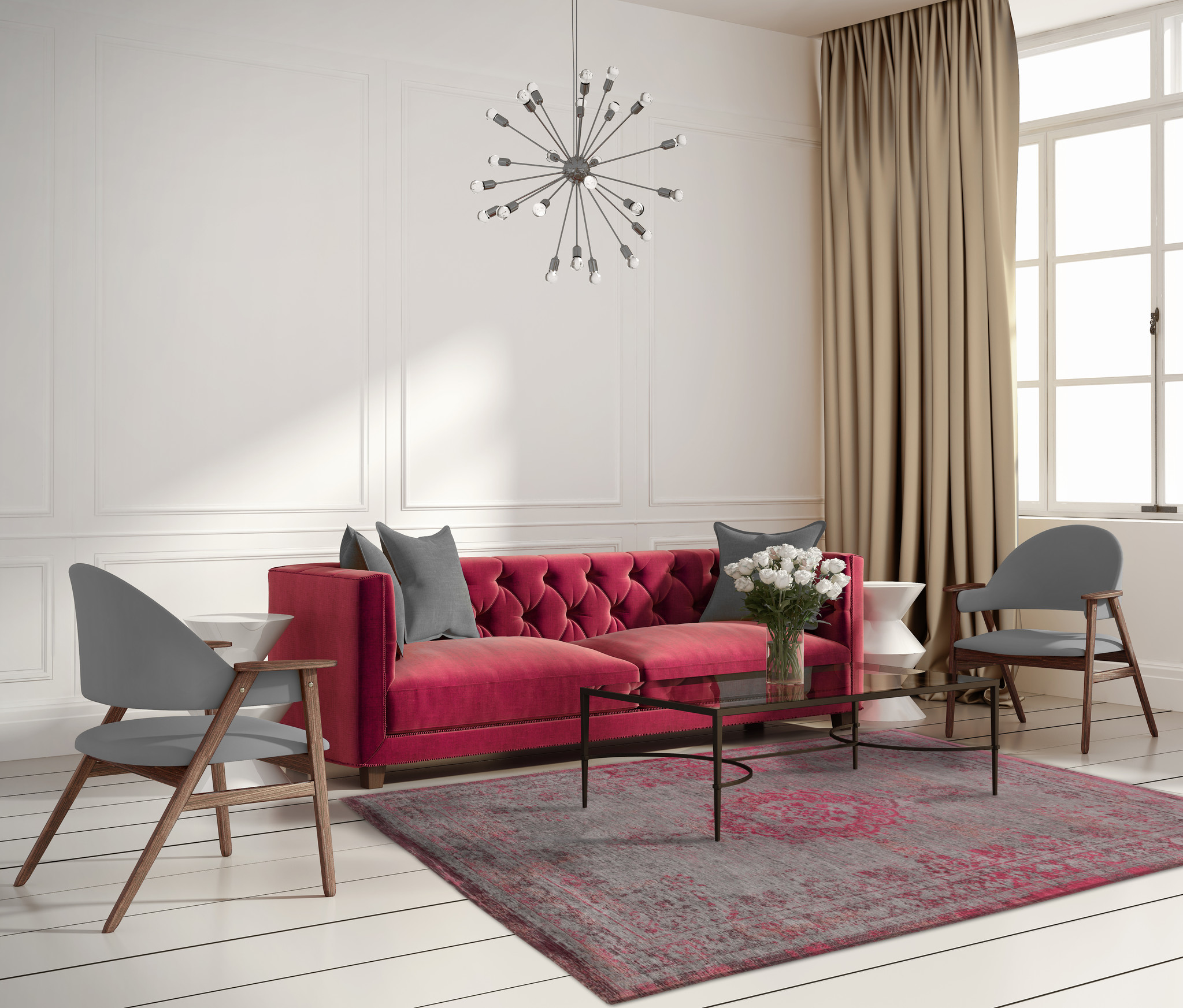 8261 Pink Flash Teppich | Größe: 80 x 150 cm
