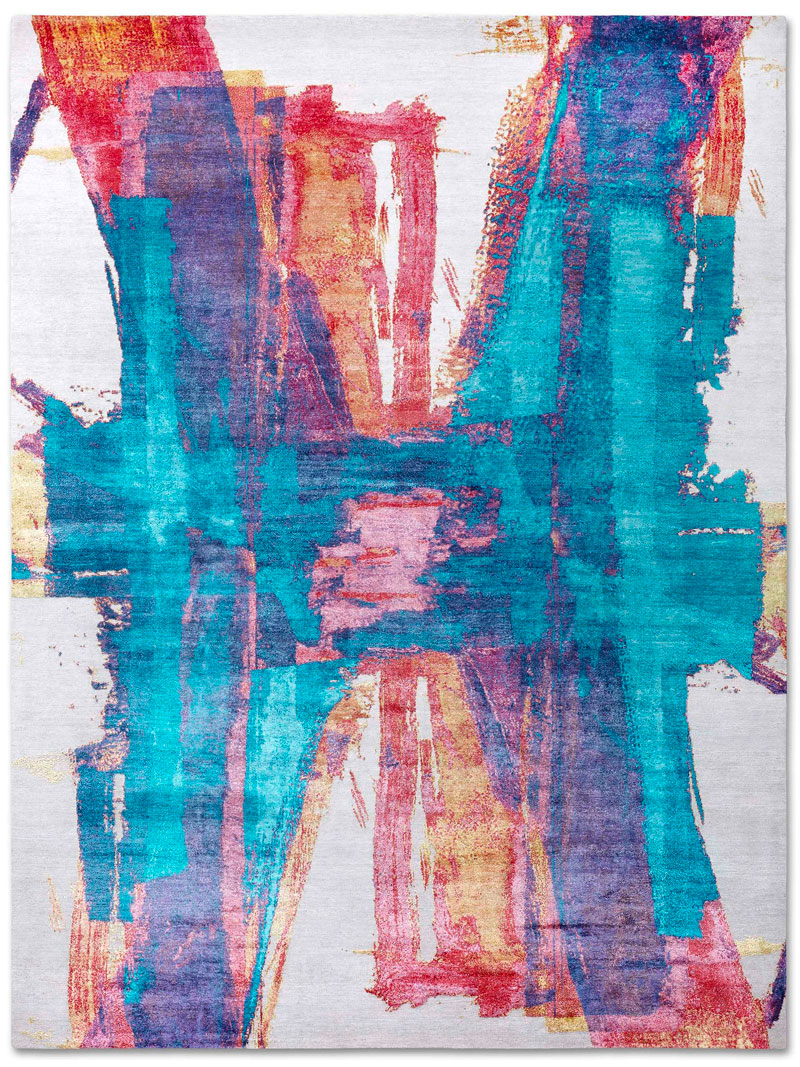 Portland Poetry auf Hellgrau Teppich | Größe: 170 x 240 cm