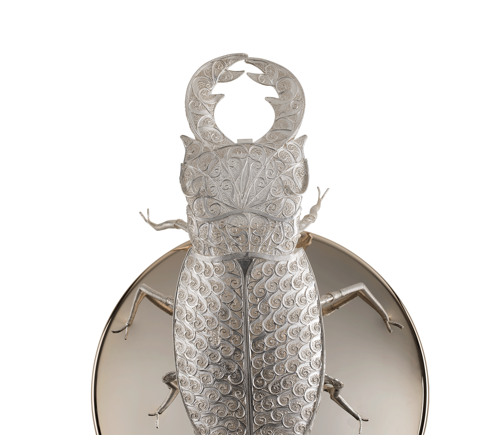 Filigran‑Skarabäus Wandleuchte