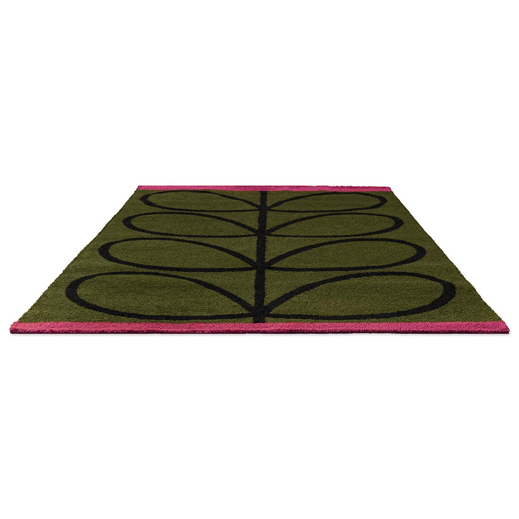 Linear Stem Olive Outdoor-Teppich | Größe: 250 x 350 cm