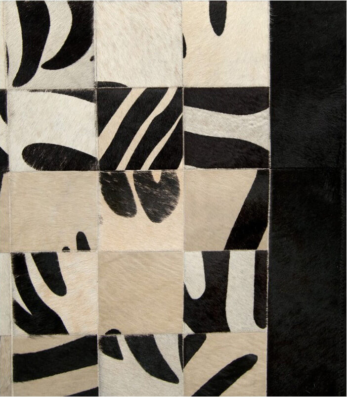 Mosaic Zebra Teppich | Größe: 250 x 280 cm