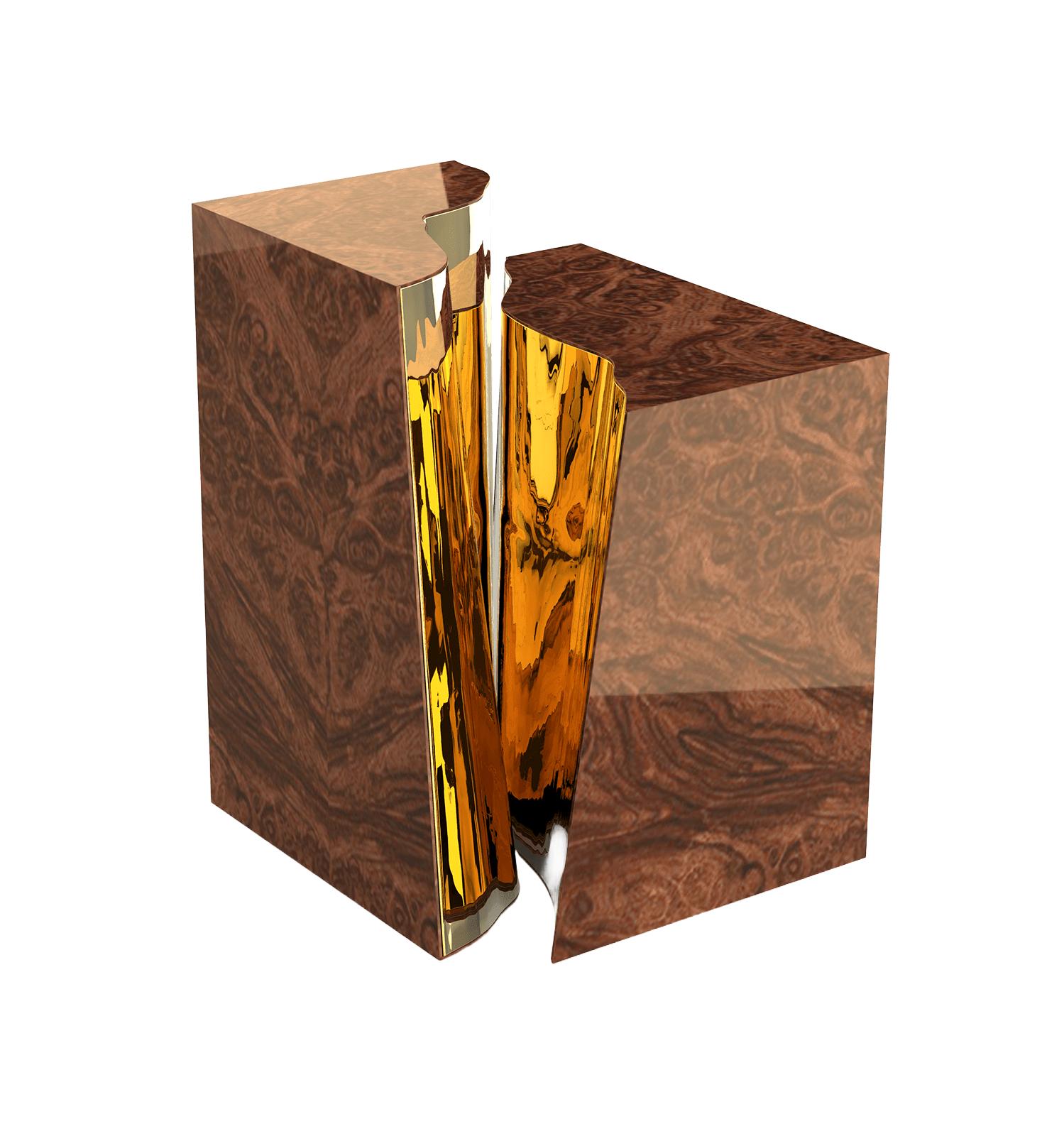 Fissure Walnuss‑Beistelltisch