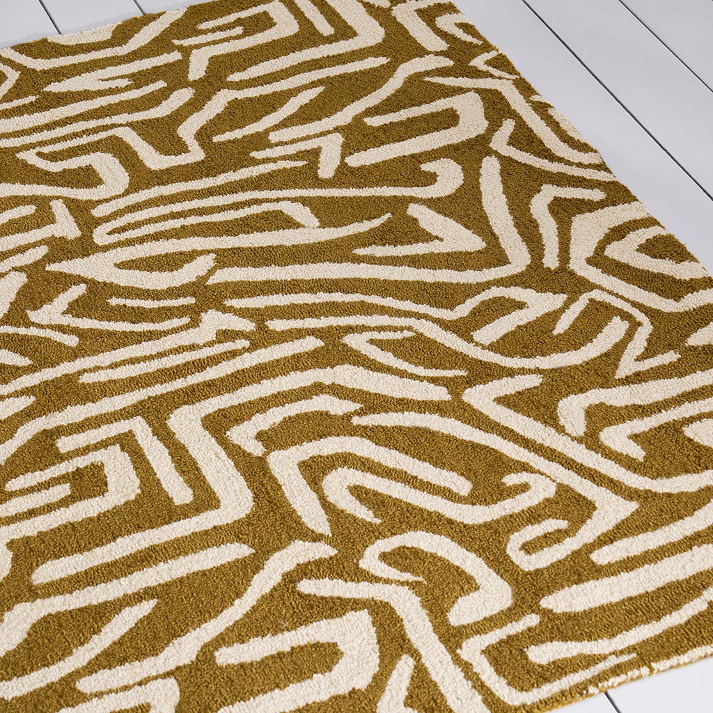 Melodic Ochre/Gold Outdoor-Teppich | Größe: 140 x 200 cm