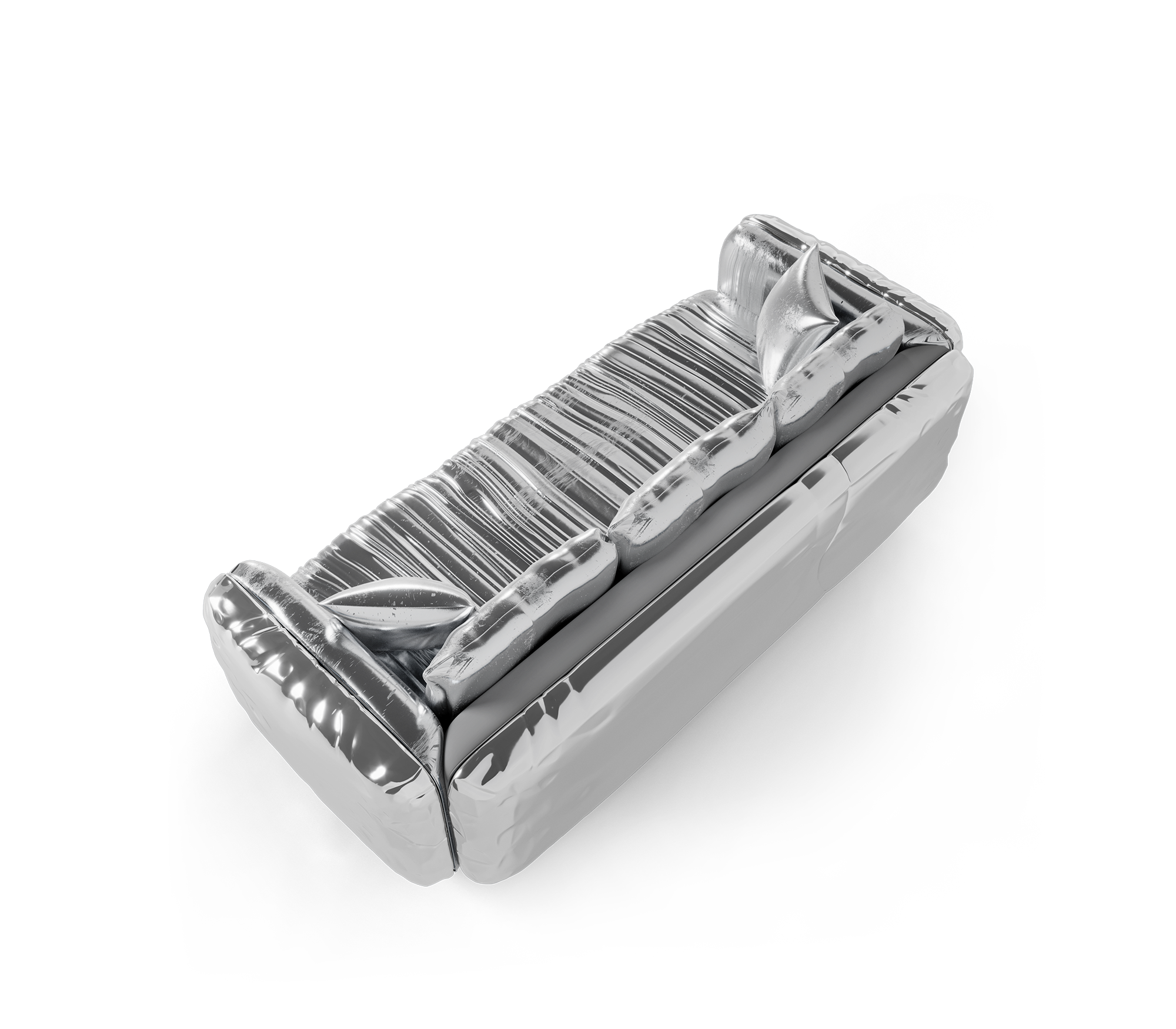 Imperia Silbernes Luxussofa