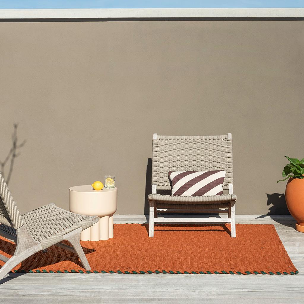Lace Tri-colore Terracotta/Rot/Grün Outdoor 496903 Teppich | Größe: 250 x 350 cm
