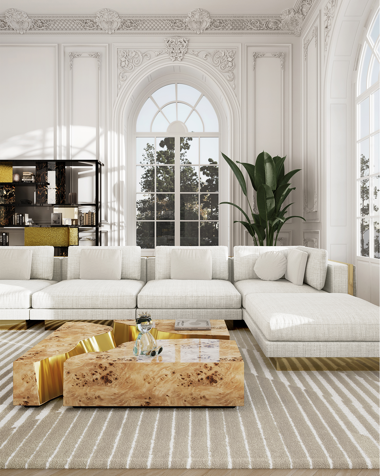 Fissure Poplar‑Couchtisch