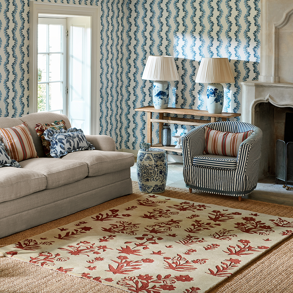 Woodland Glade Linen/Rotbraun 146801 Teppich | Größe: 250 x 350 cm