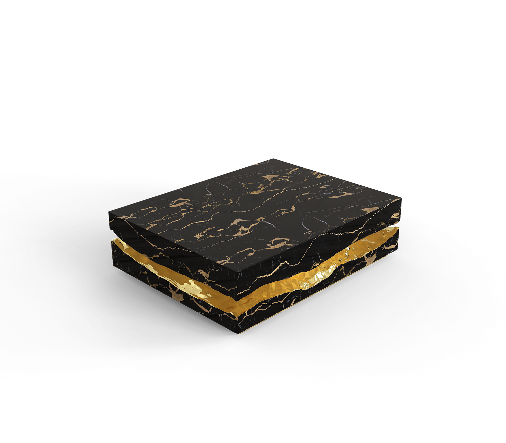 Boulder Portoro‑Marmor‑Tisch