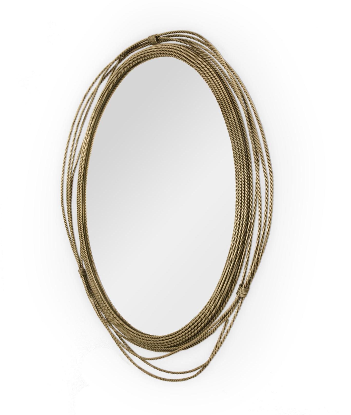 Runder Messing-Wandspiegel