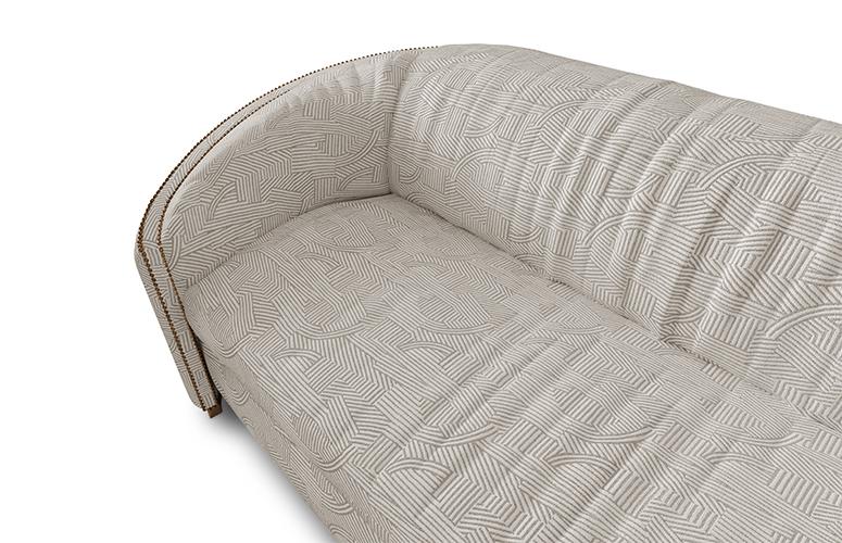Premium Comfort Beiges Geschwungenes Sofa