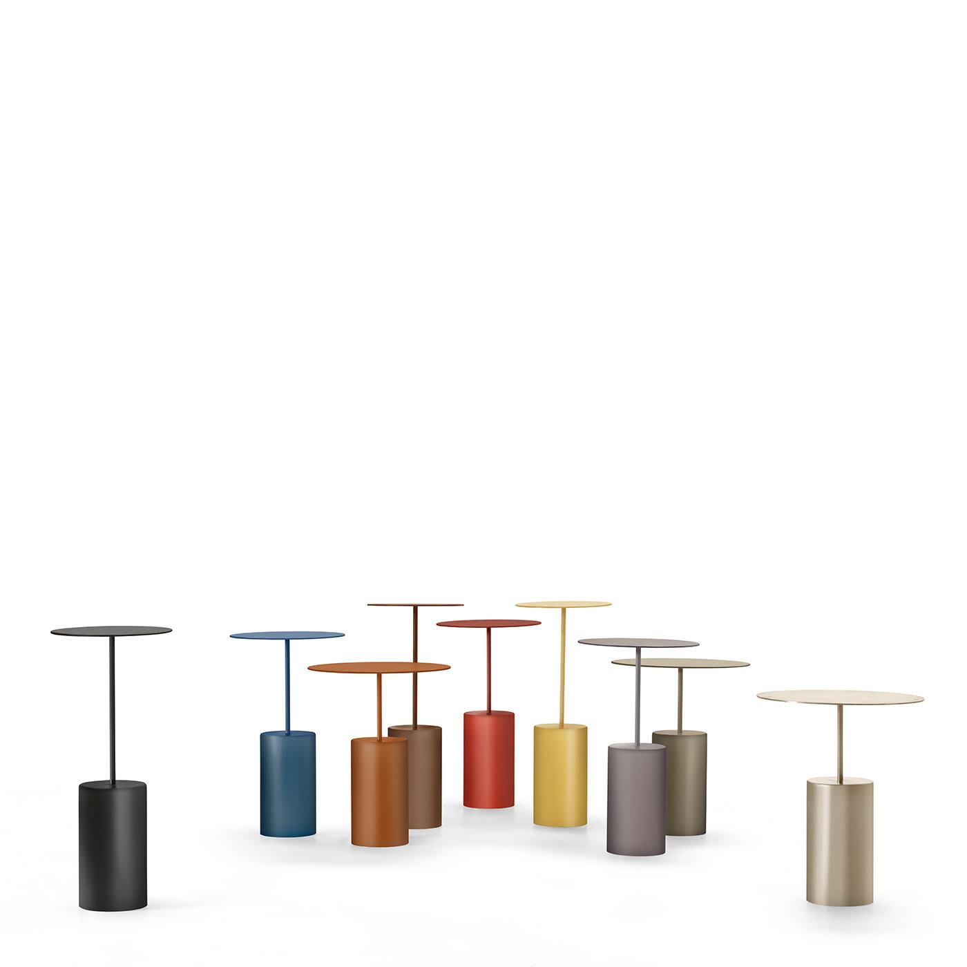 Cocktail Rund blauer Beistelltisch