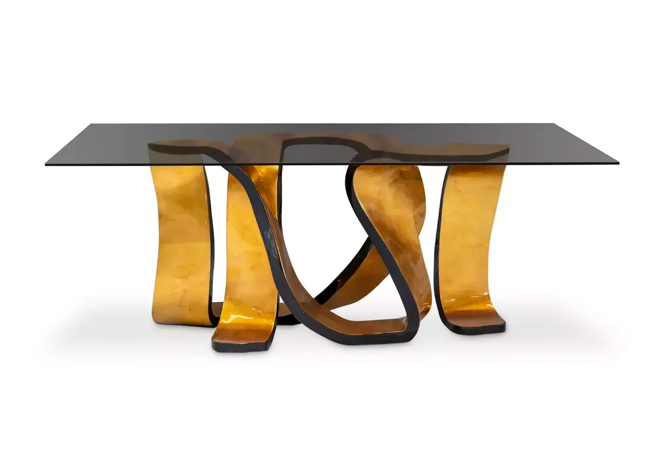 Ribbon Blattgold‑Esstisch