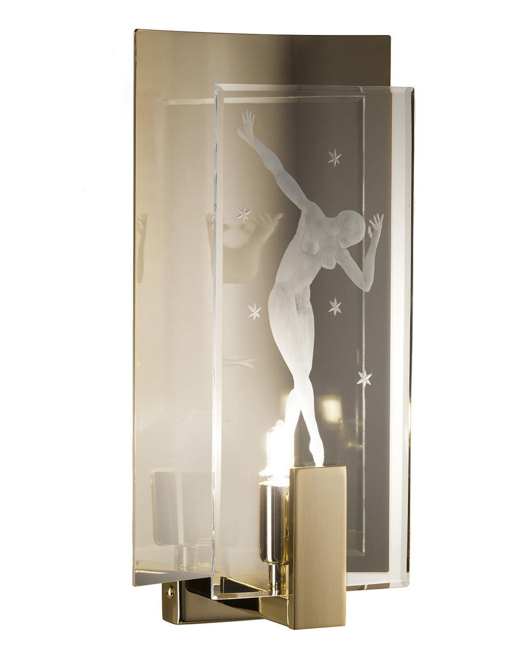 Soft Gold Marmor-Wandleuchte