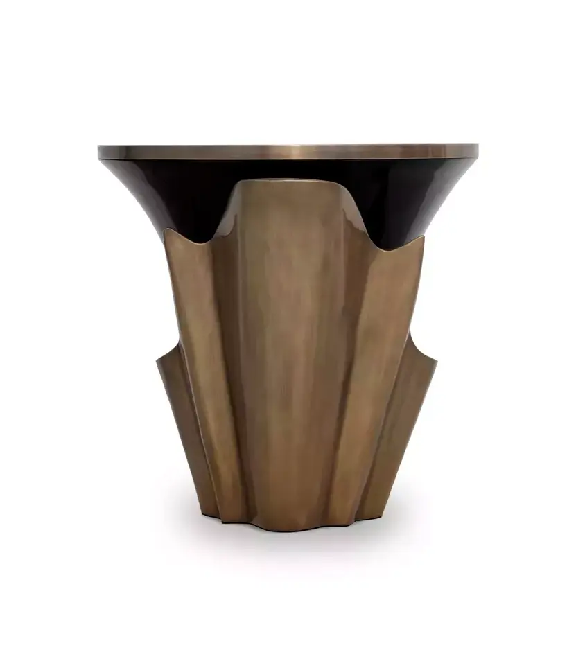 Solstice Gealterter Blattgold‑Beistelltisch