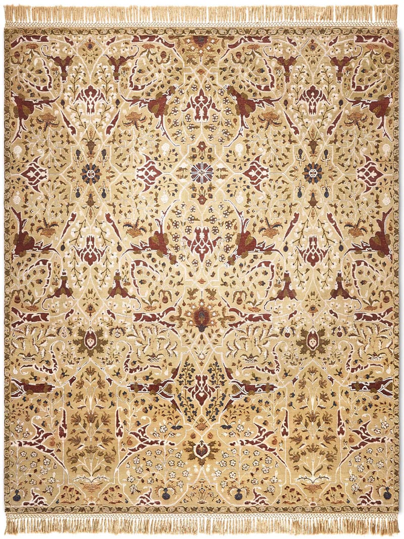 Teheran Reverse Original auf Kaiser‑Gelb Teppich | Größe: 183 x 274 cm