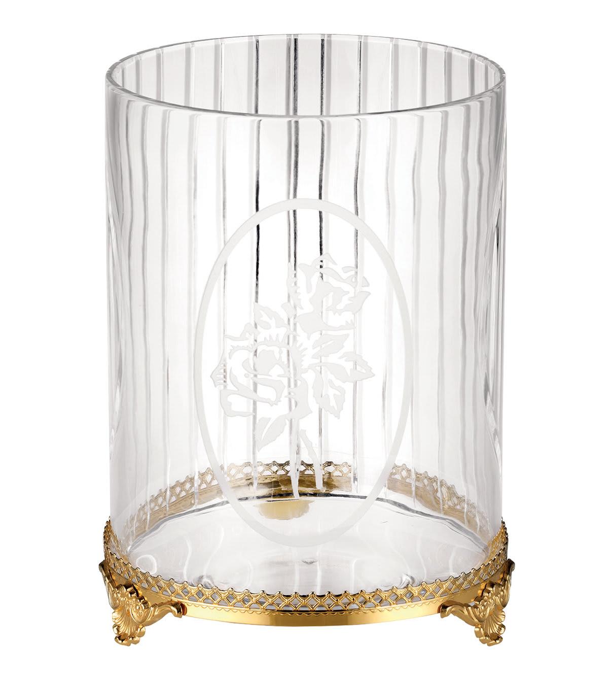 24-Karat-Gold Kristall-Papierkorb