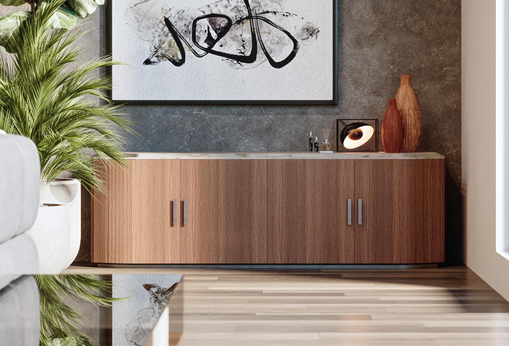 Bruce Holz und Marmor Sideboard