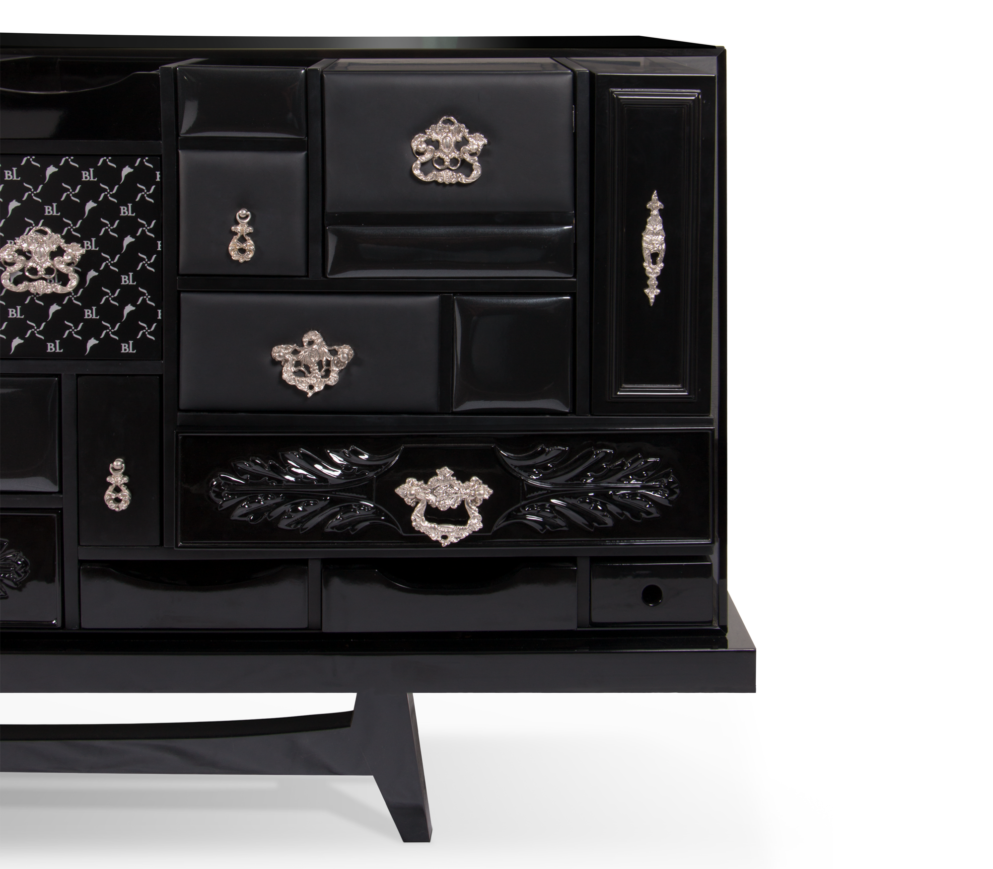 Miro Schwarzes Sideboard