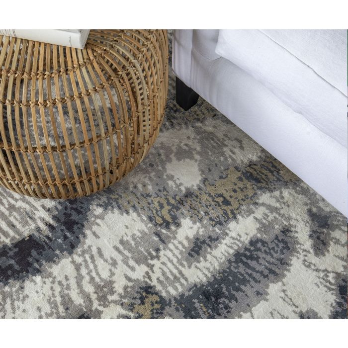 Fontanetta Silber Teppich | Größe: 250 × 350 cm