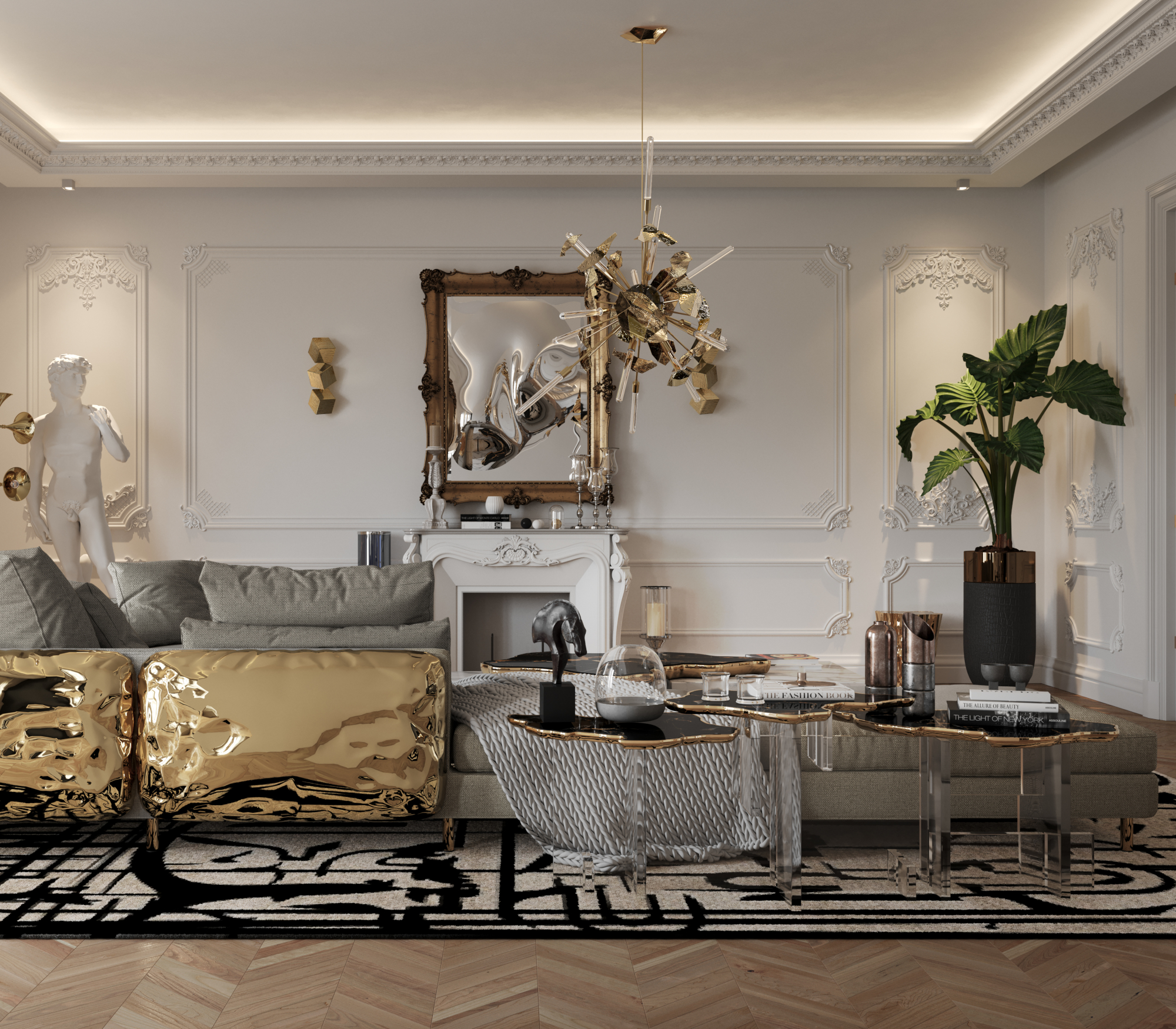 Nero Obsidian XL Beistelltisch