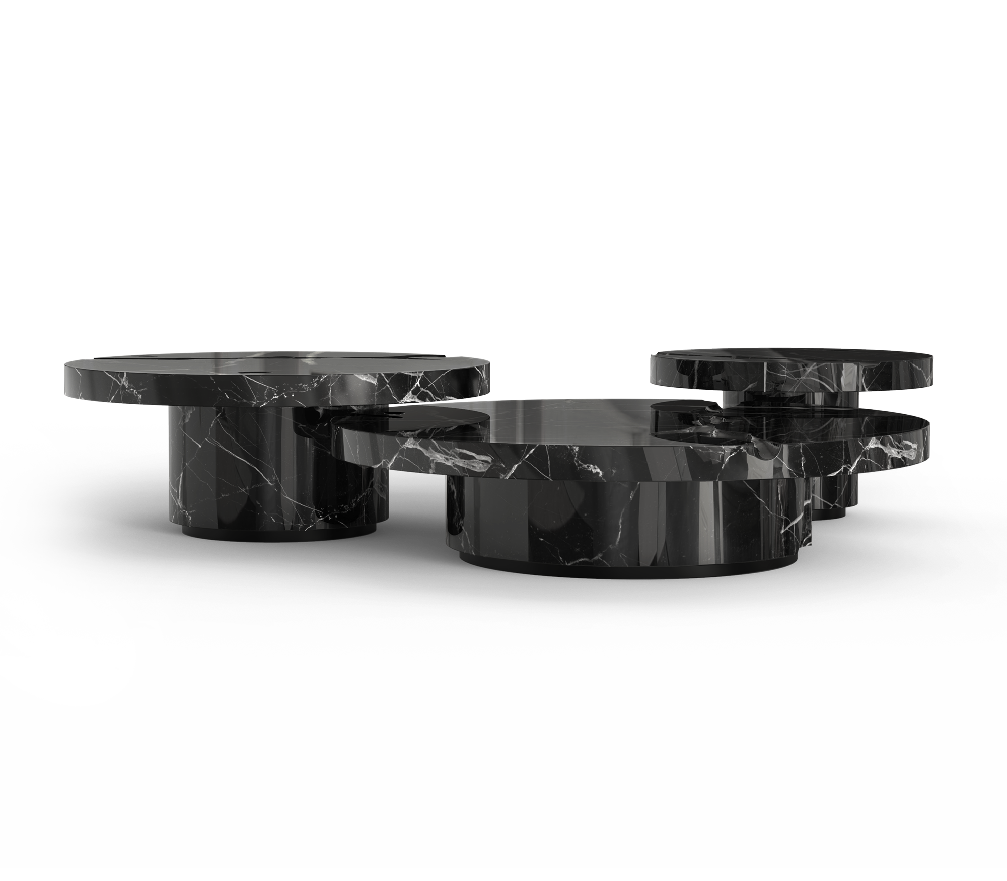 Dominion Nero Marquina 3‑teiliges Mitteltisch‑Set