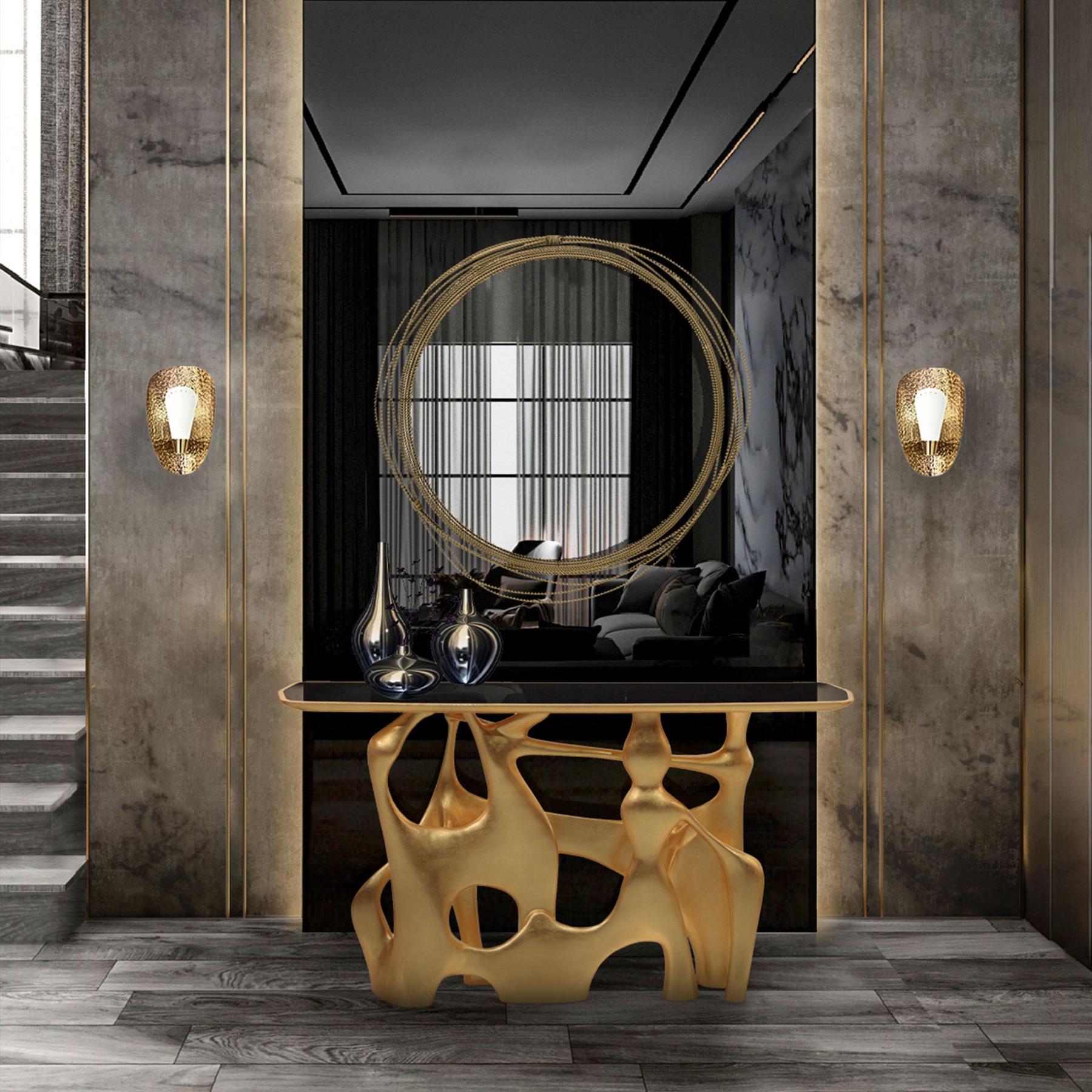 Runder Messing-Wandspiegel