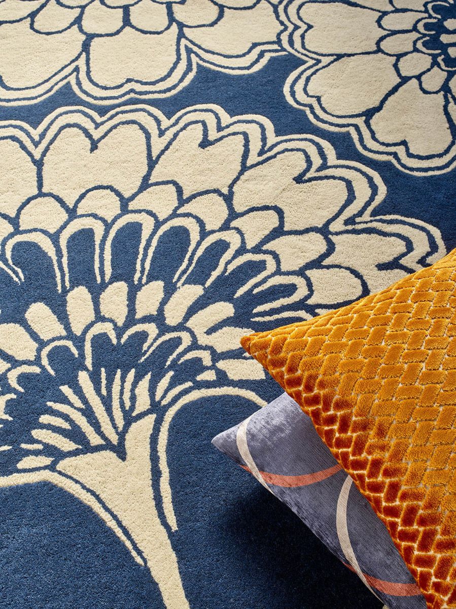 Japanese Floral Midnight 39708 Teppich | Größe: 250 x 350 cm