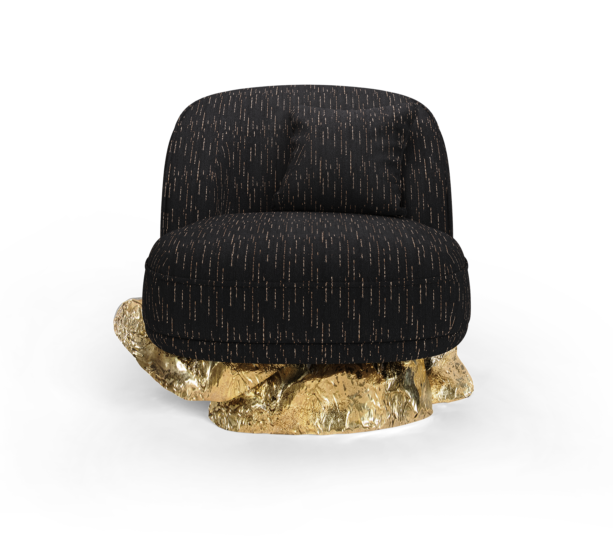 Angora Schwarzer Sessel