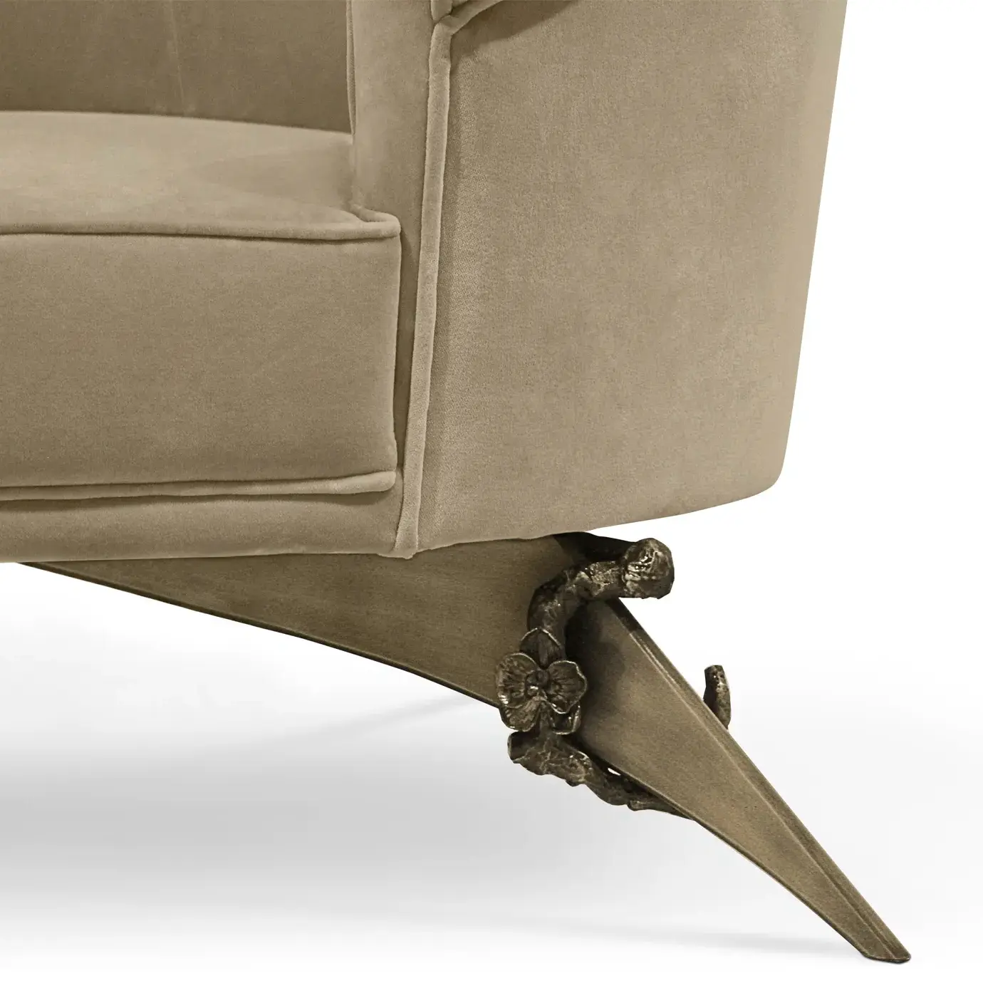 Colette Floral‑Sofa mit Metallgestell