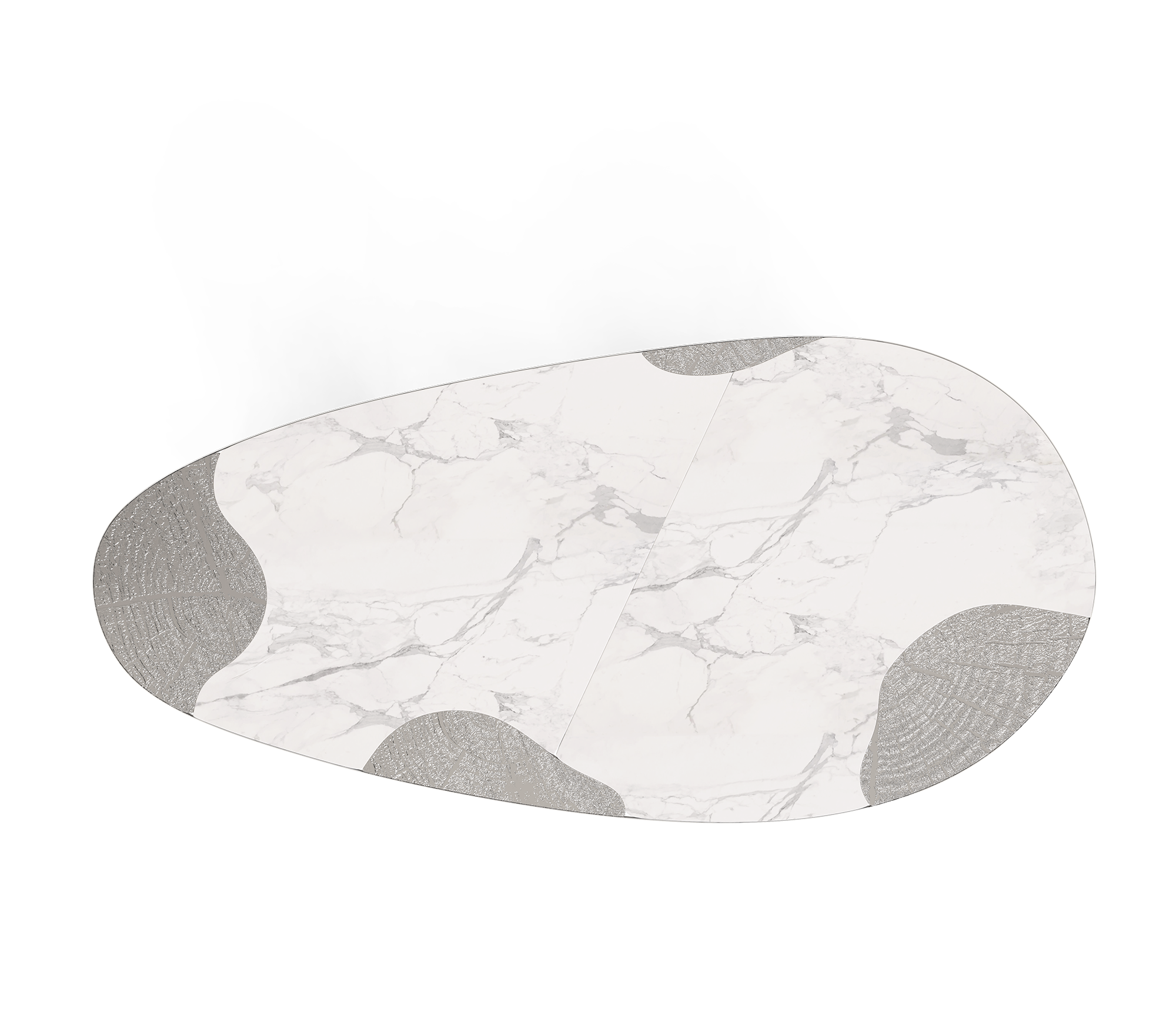 Athena Carrara Marmor & Silber Esstisch