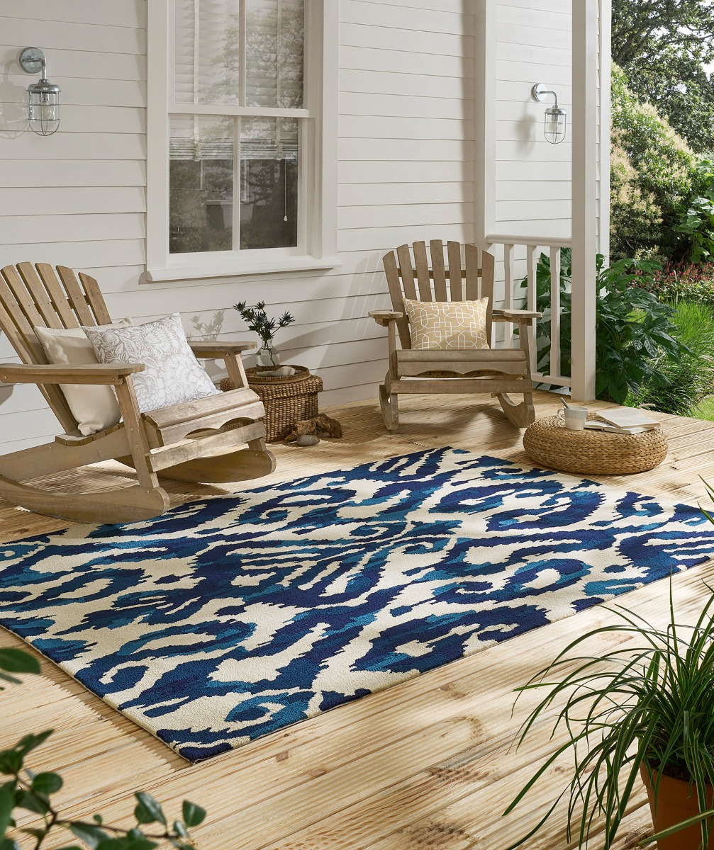 Kasuri Indigo outdoor 446208 Teppich | Größe: 200 x 280 cm