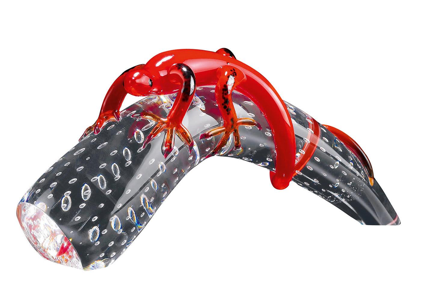 Glashorn mit Gecko Figur