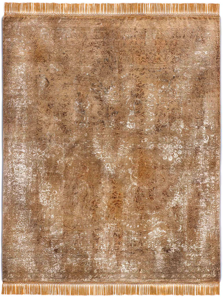 ZeroPile Ex Tiefviolett auf Beige‑Mix Teppich | Größe: 365 x 457 cm