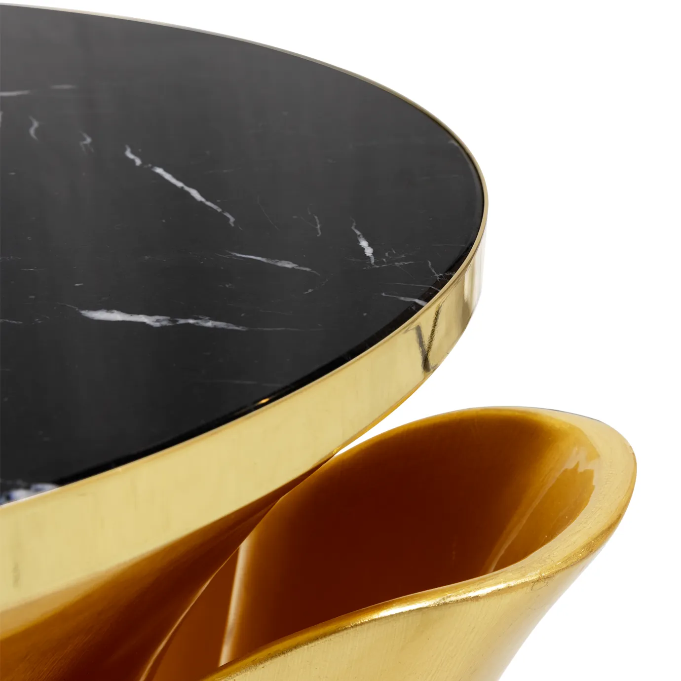 Solstice Blattgold‑Beistelltisch