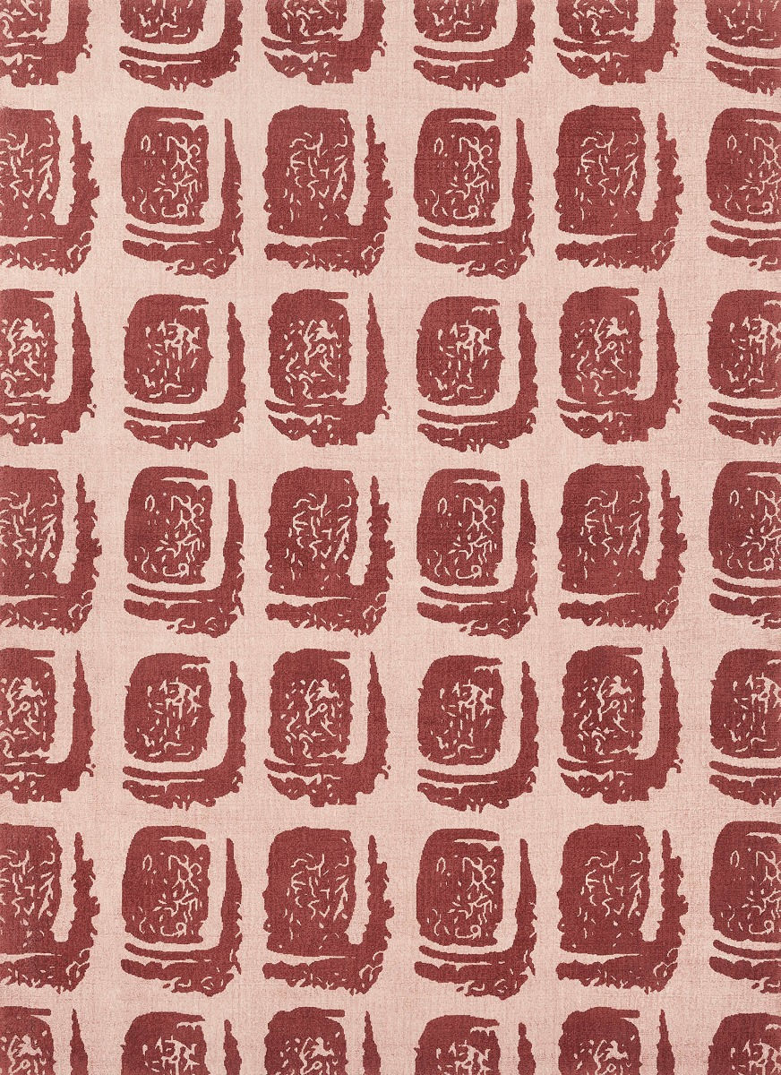 Woodblock Red 163003 Teppich | Größe: 250 x 350 cm