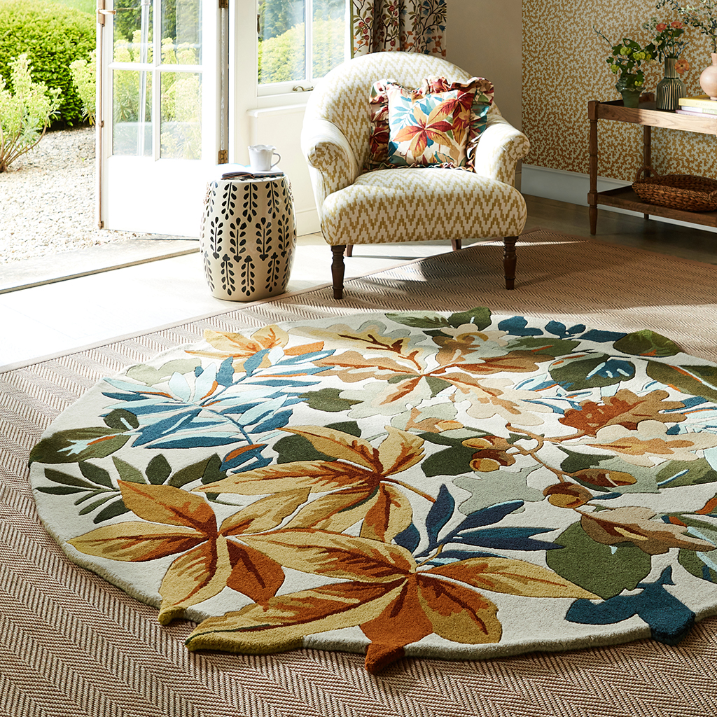 Robin's Wood Rotbraun 146501 Runder Teppich | Größe: Ø 150 cm