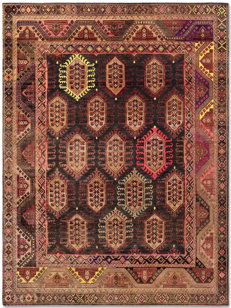 Original auf Natur-Schwarz Teppich | Größe: 274 x 365 cm