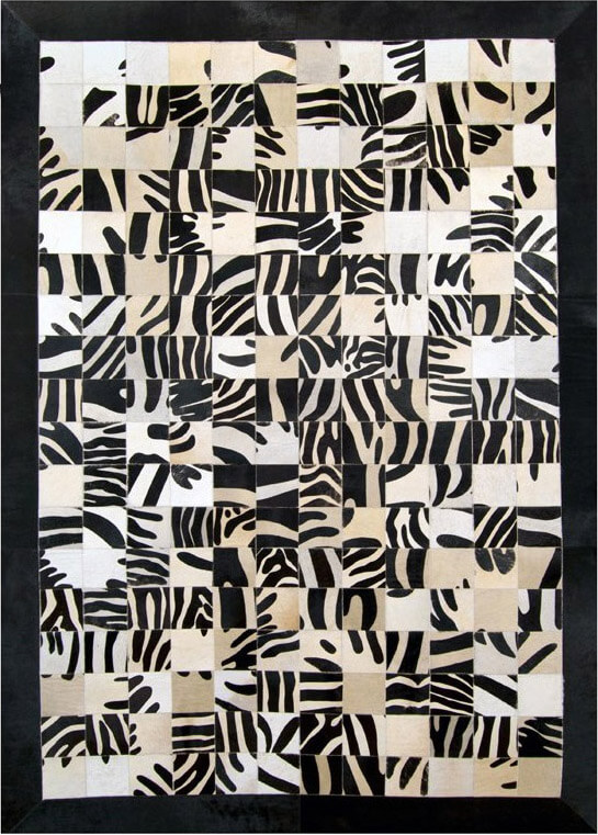 Mosaic Zebra Teppich | Größe: 250 x 280 cm