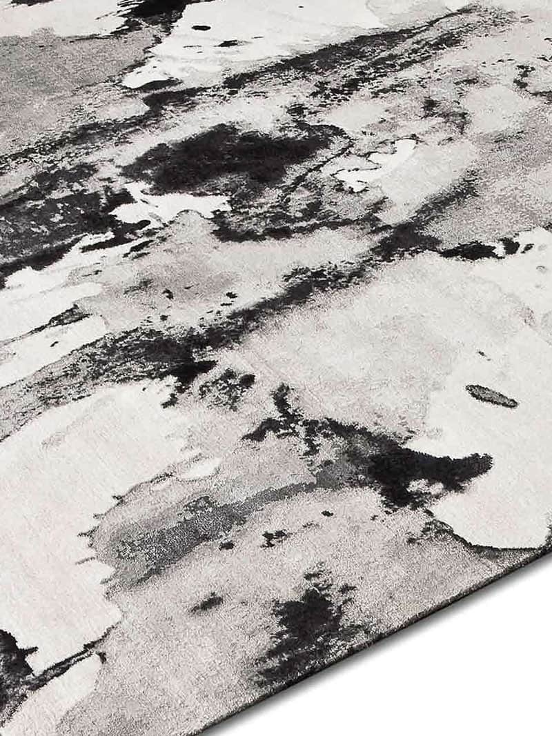 B&W auf Weiß Teppich | Größe: 170 x 240 cm