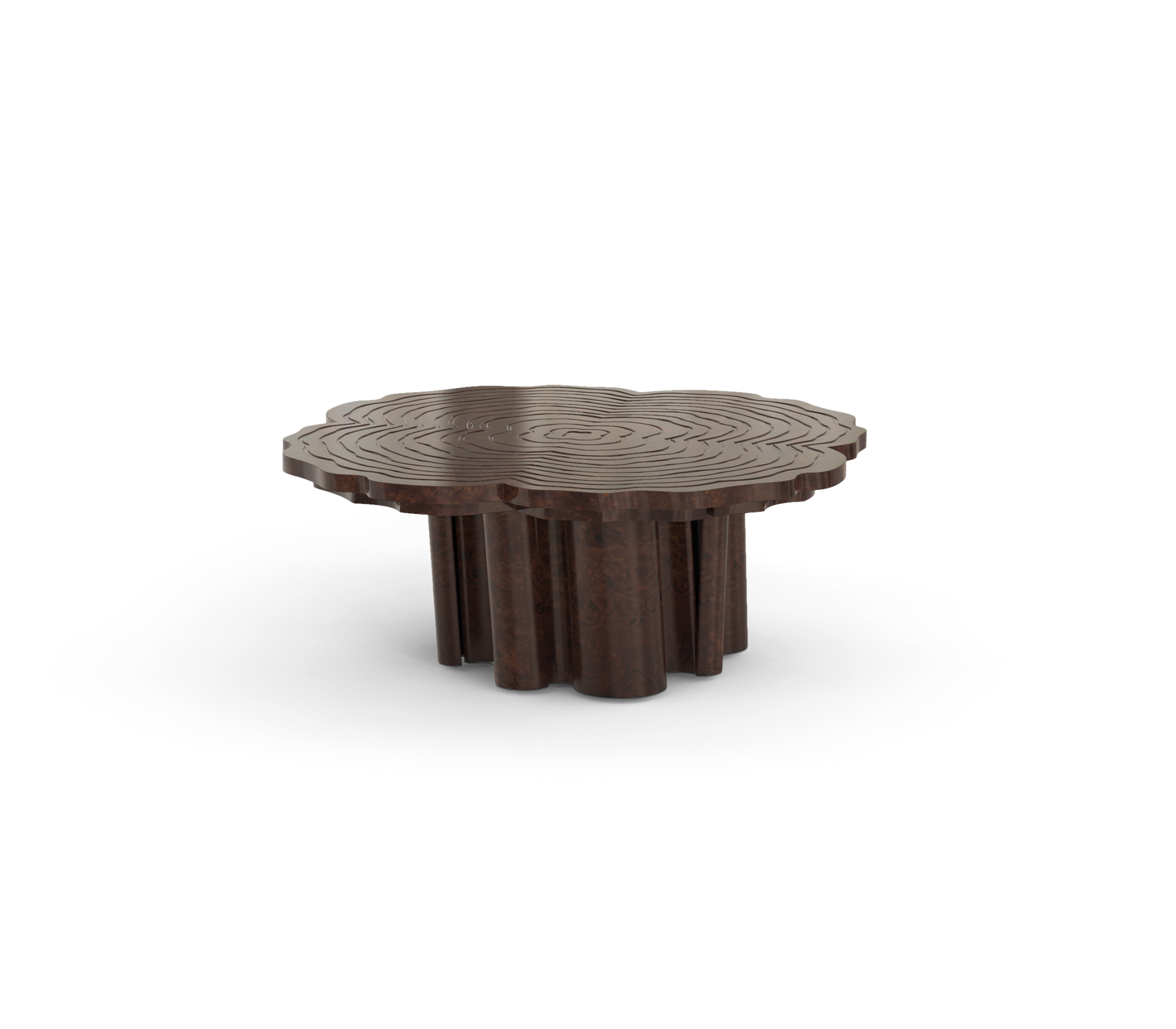 Fortuna Walnuss 3‑teiliges Couchtisch‑Set