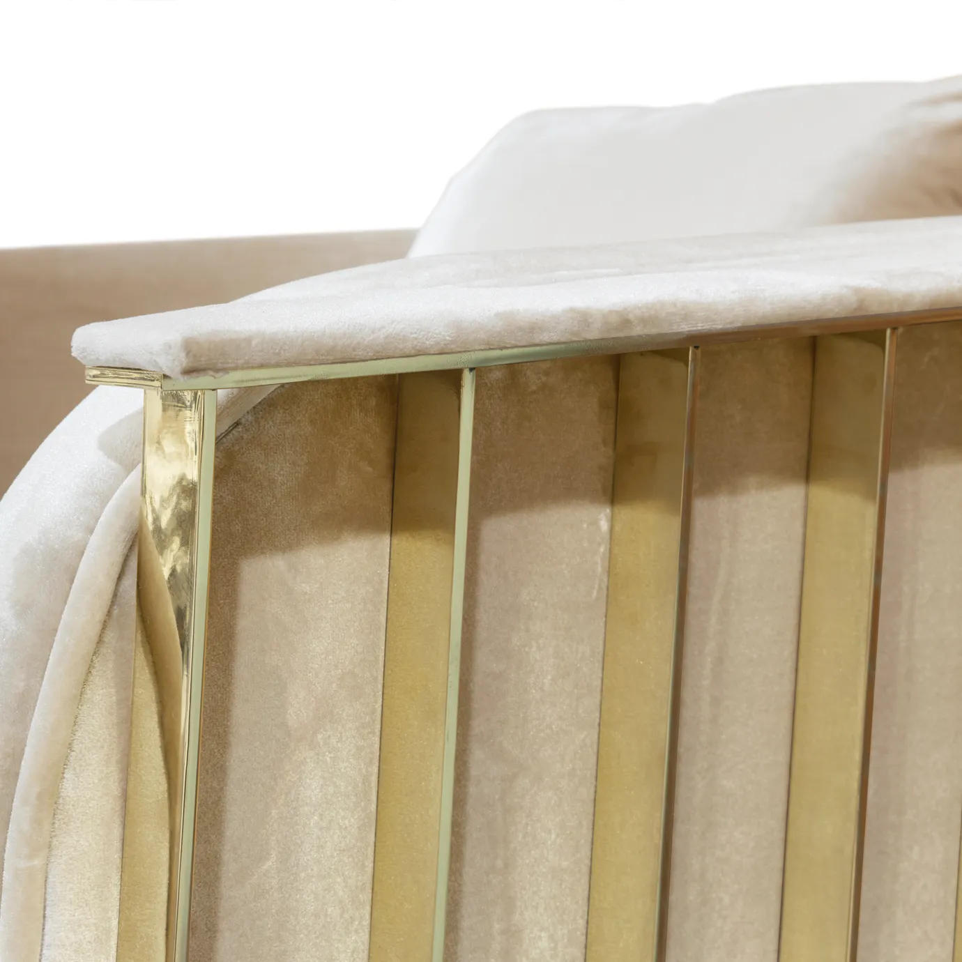 Solene Polierter Messing‑Sessel