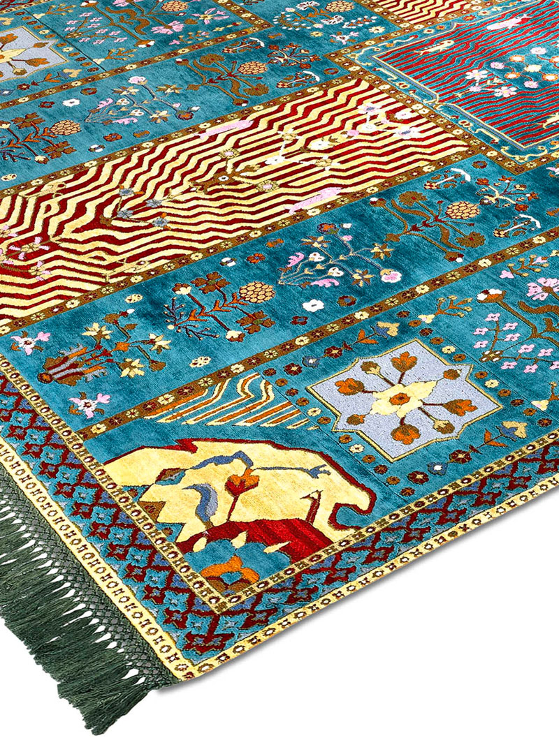 NewGarden Reverse Original auf Mitternachtsgrün Teppich