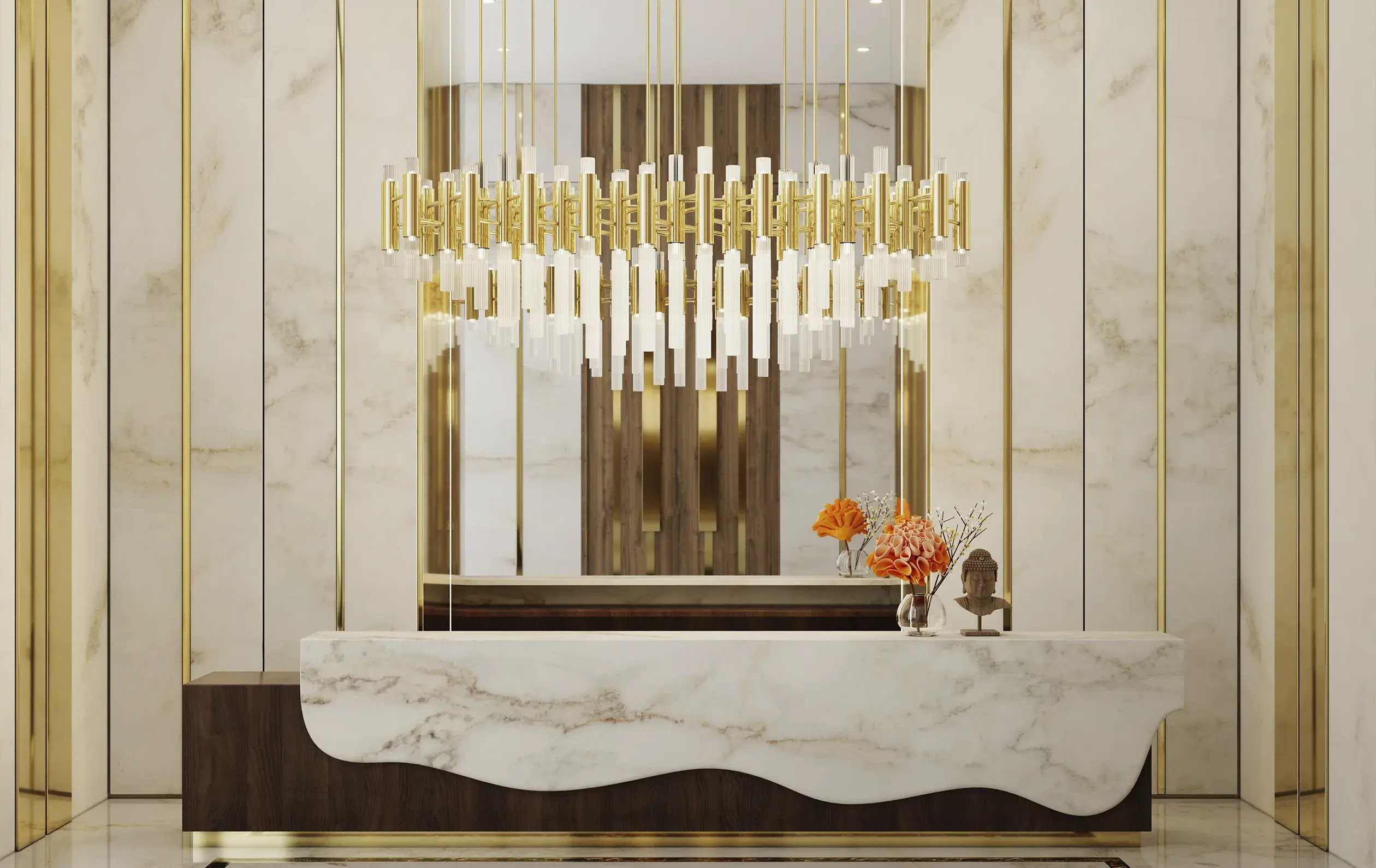 Cascade Rechteckige Pendelleuchte - 3