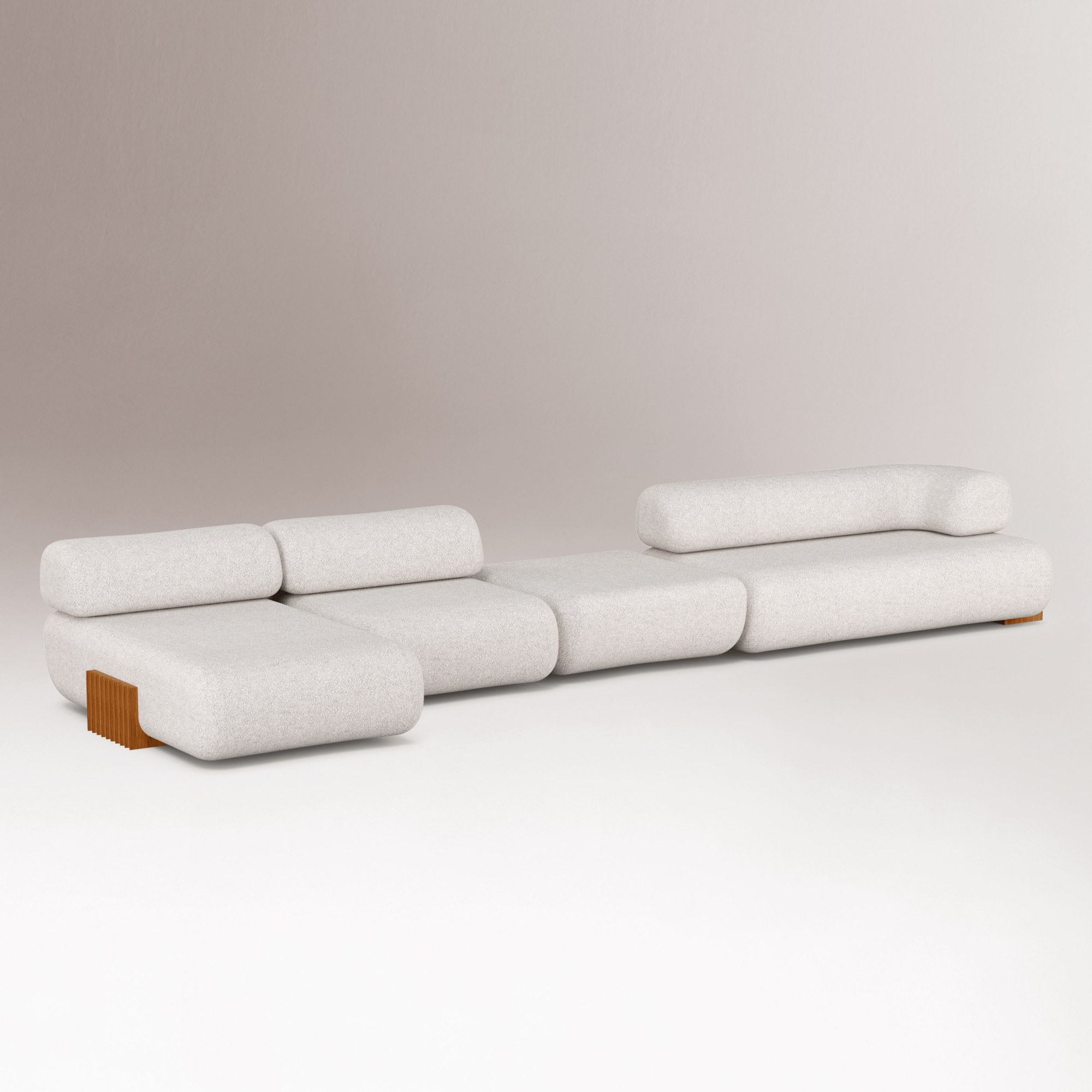 Carmel Wood Modulares Sofa